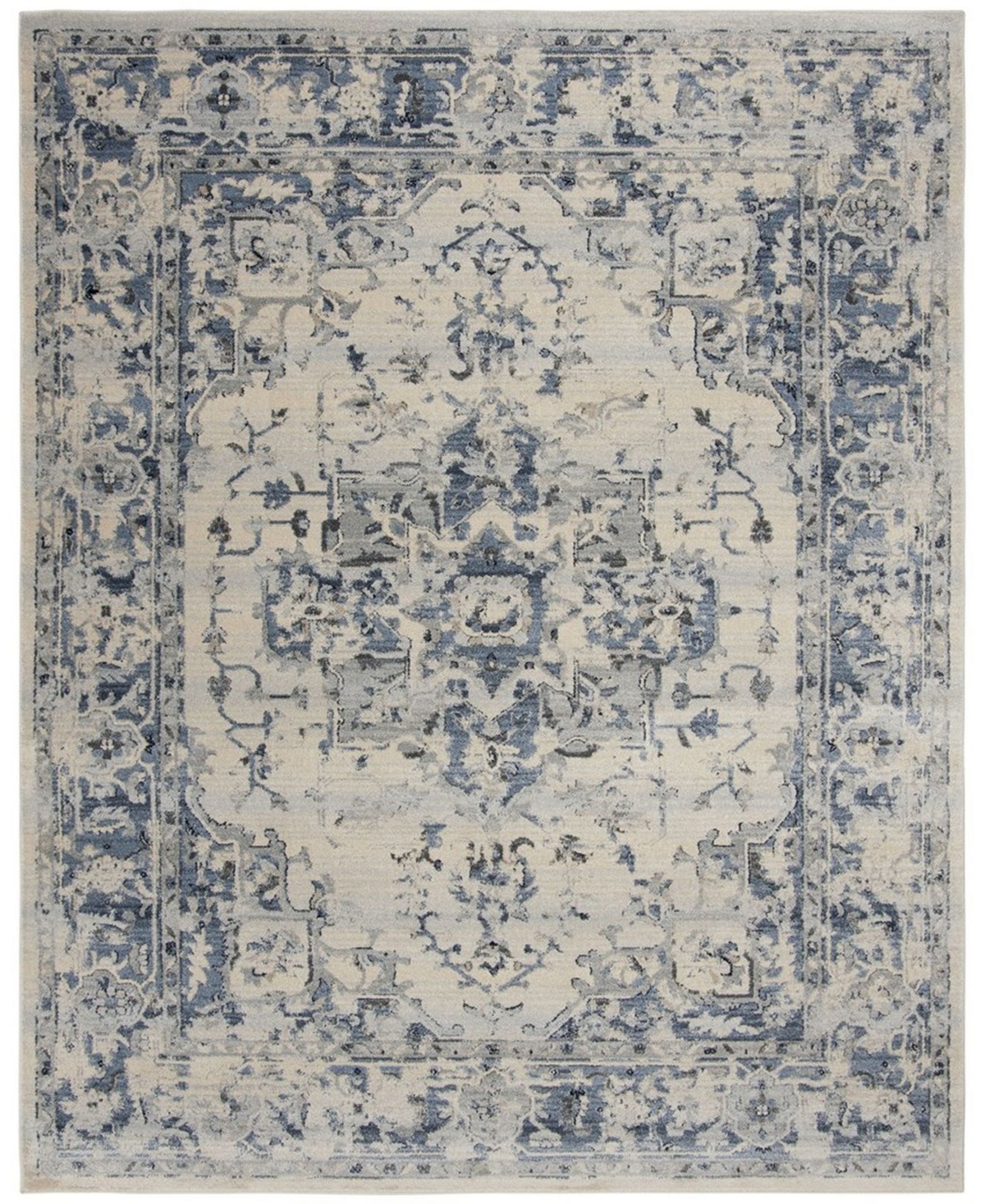 Safavieh Charleston Ivory and Navy 8' x 10' Area Rug - Ivory