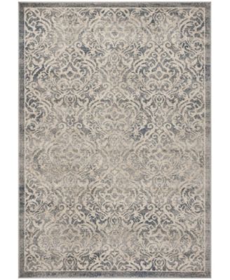 Brentwood BNT810 Light Gray and Blue 8' x 10' Area Rug