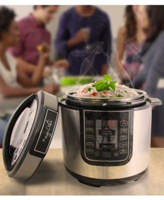 MegaChef 6 Quart Digital Pressure Cooker With 14 Pre-set Multi Function ...