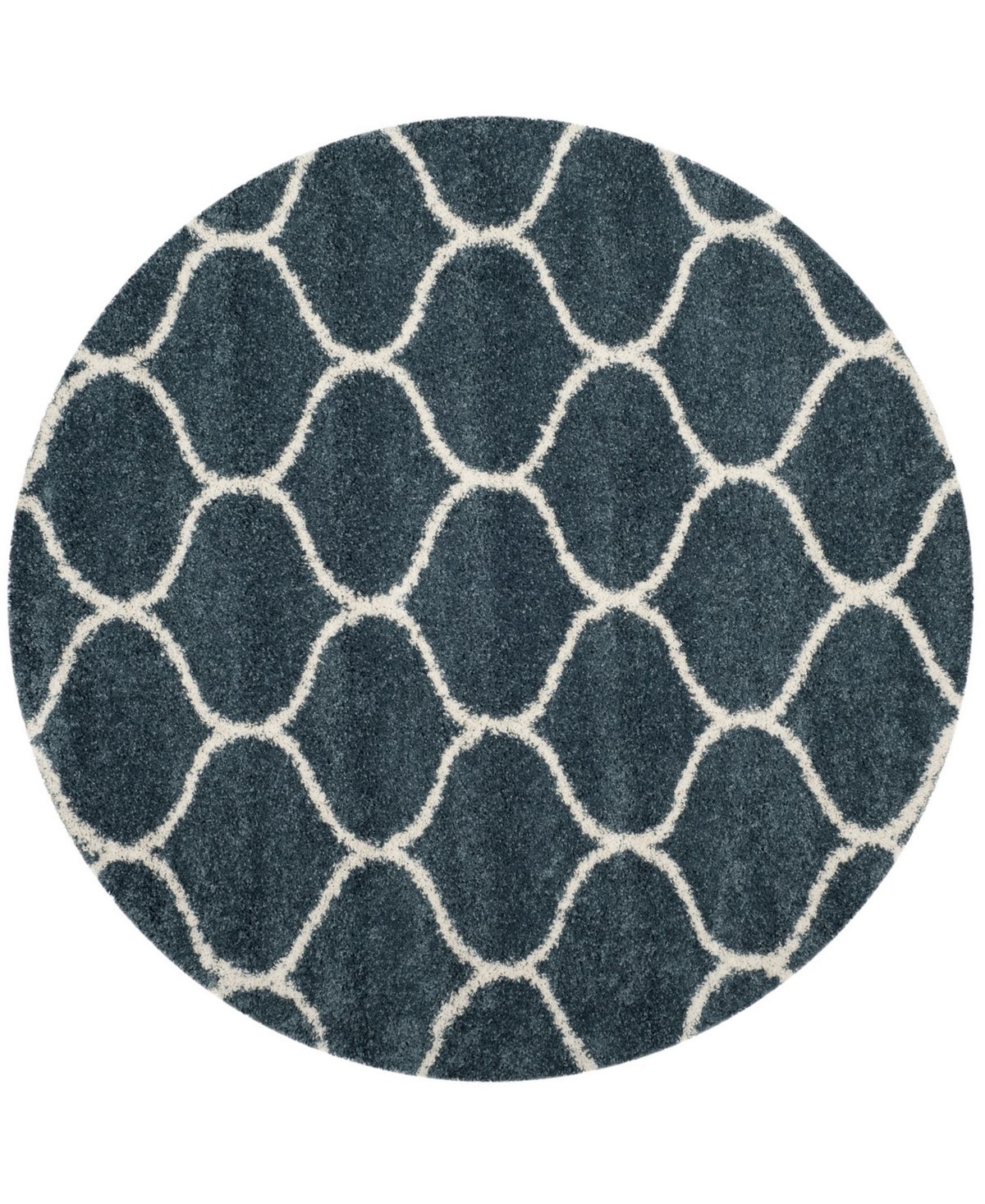 Safavieh Hudson 7' x 7' Round Area Rug - Slate Blue/Ivory