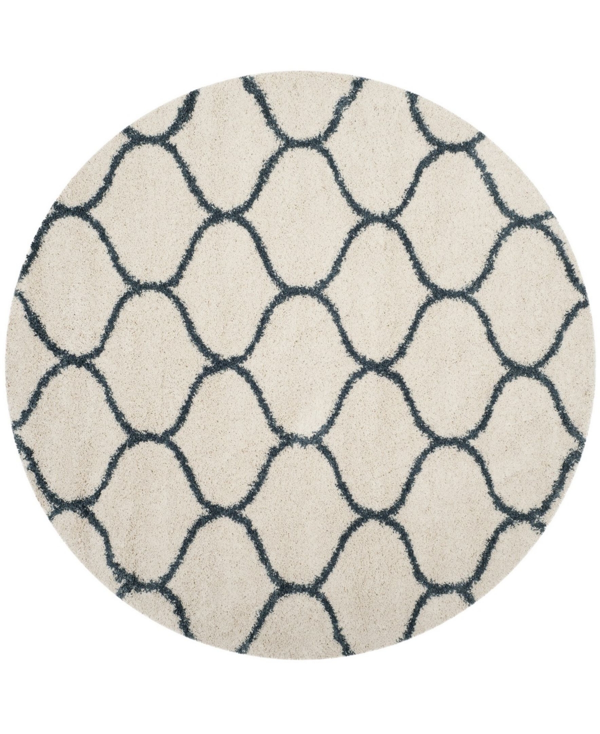 Safavieh Hudson 7' x 7' Round Area Rug - Ivory/Slate Blue