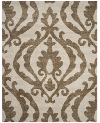 Florida Shag SG469 Cream and Beige 8' x 10' Area Rug
