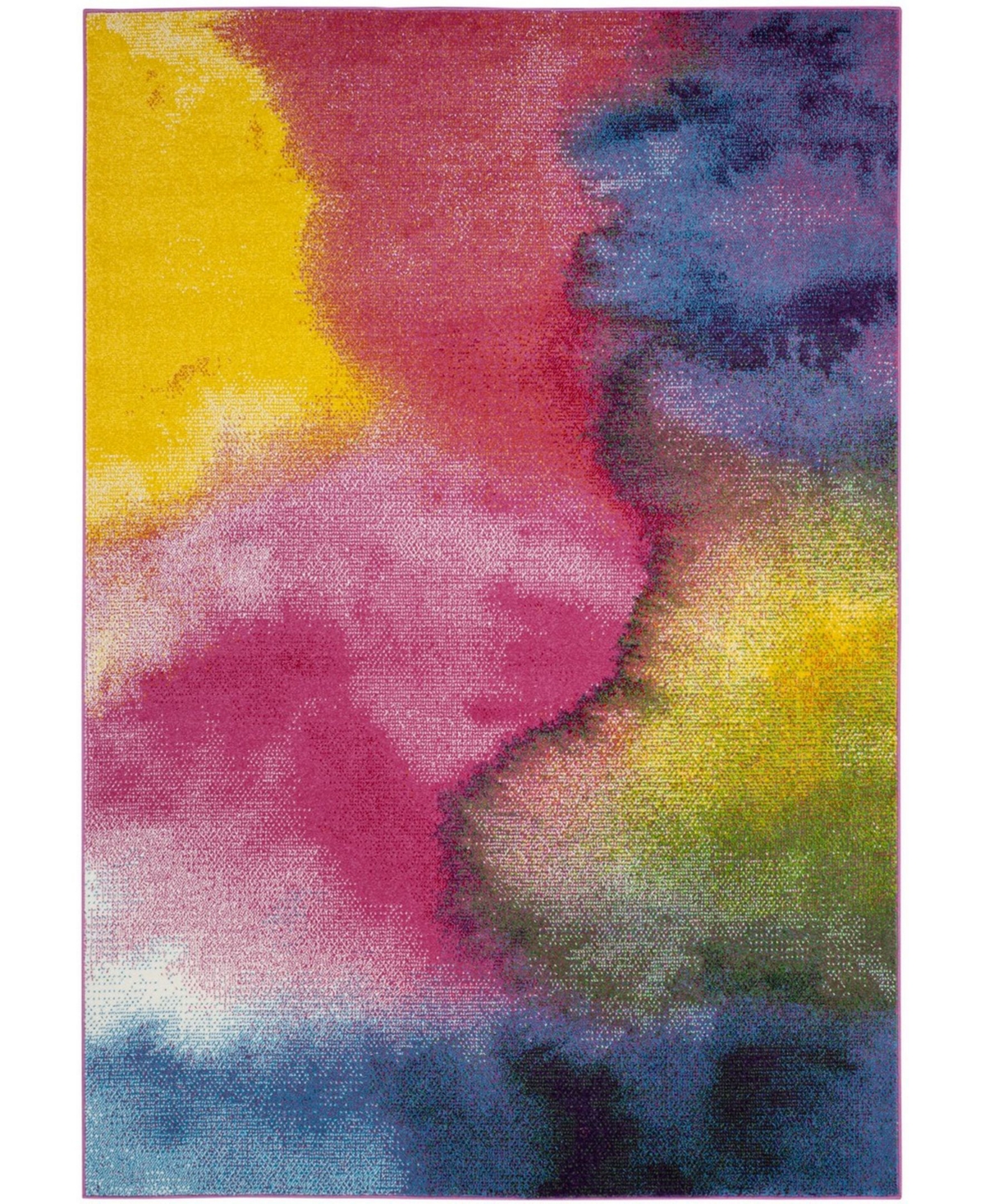 Safavieh Watercolor WTC621and Fuchsia Area Rug - Green