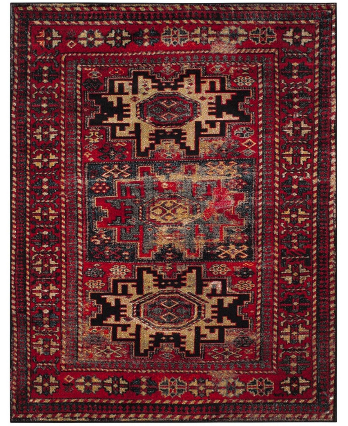 Safavieh Vintage Hamadan Red and Multi 9' x 12' Area Rug - Red