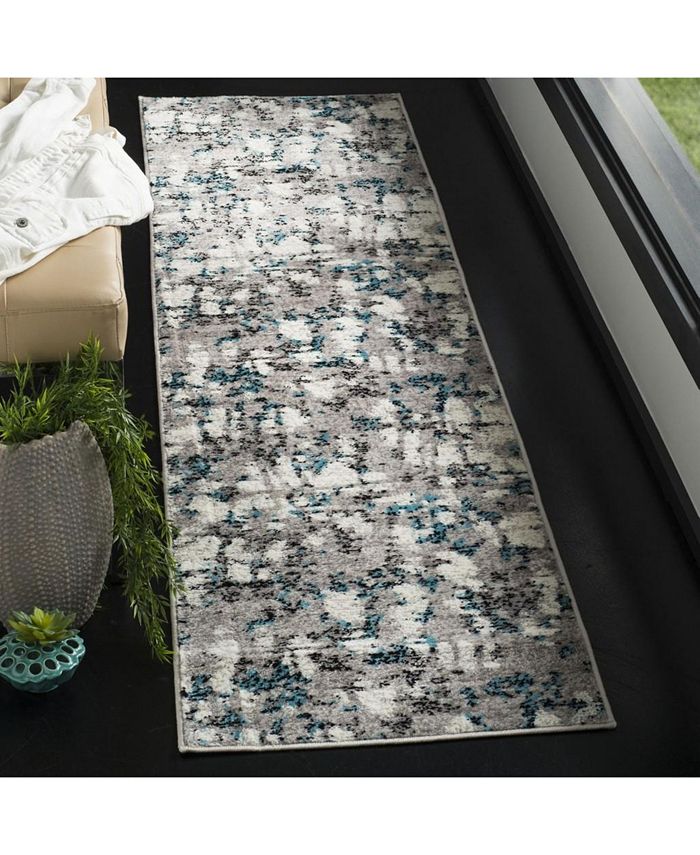 Safavieh Skyler Grey and Blue 2' x 10' Runner Area Rug Macy's
