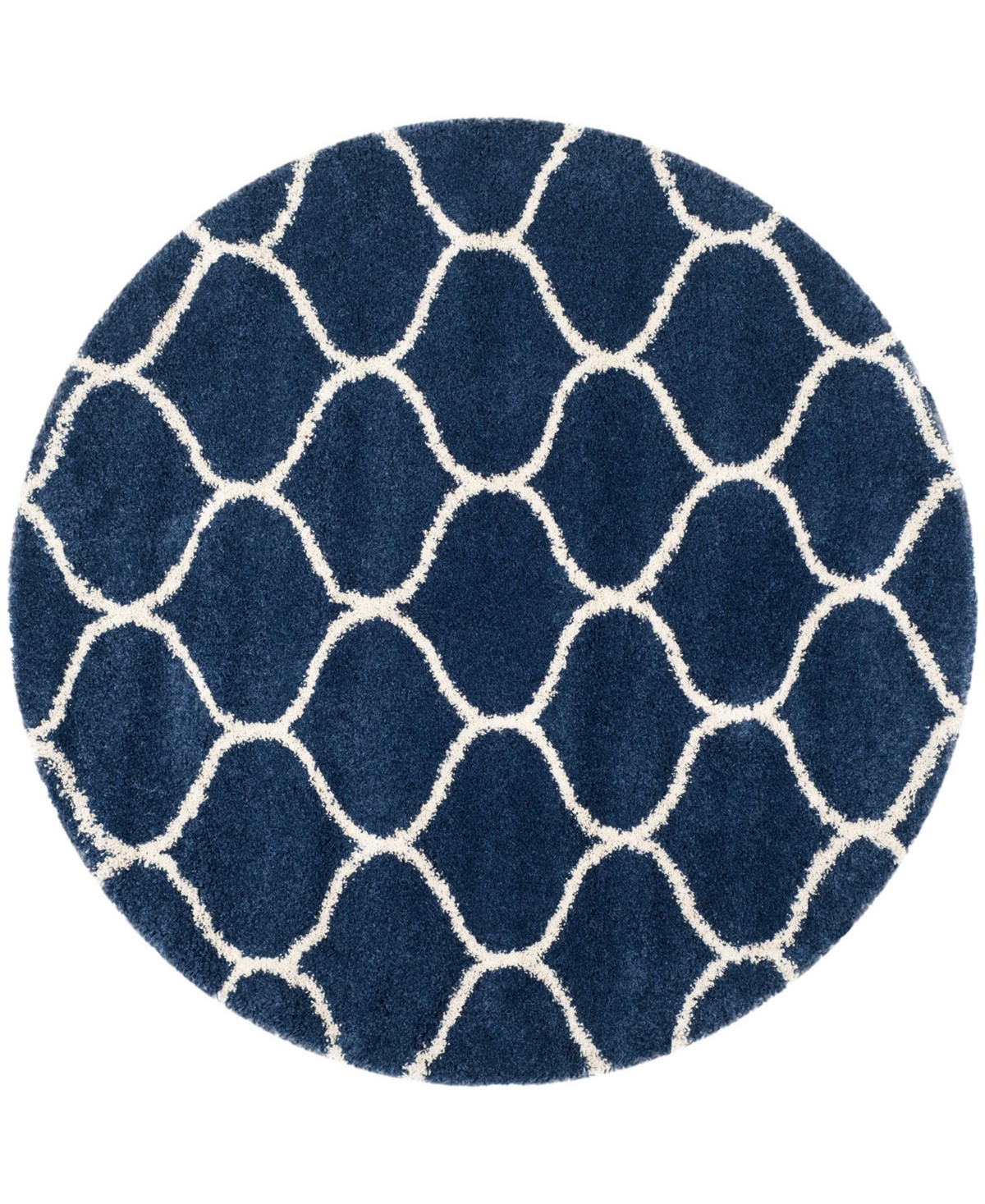 Safavieh Hudson 7' x 7' Round Area Rug - Navy/Ivory