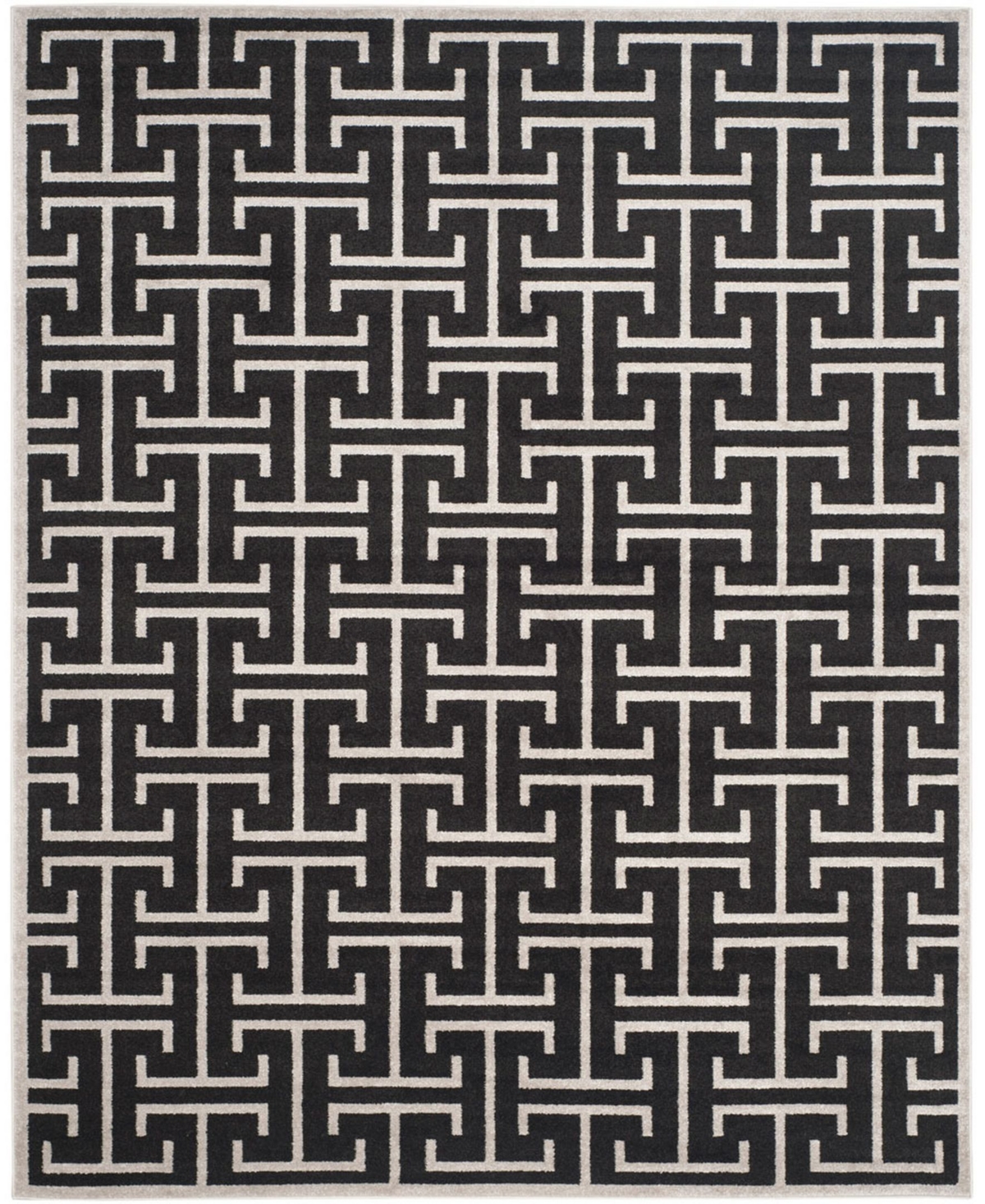 Safavieh Amherst Anthracite and Light Gray 8' x 10' Area Rug - Black