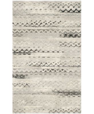 Retro RET2136 Cream and Gray 5' x 8' Area Rug