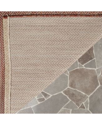 Courtyard CY8022 Red and Beige 8' x 11' Outdoor Area Rug