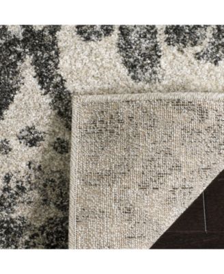 Retro RET2184 Cream and Gray 5' x 8' Area Rug