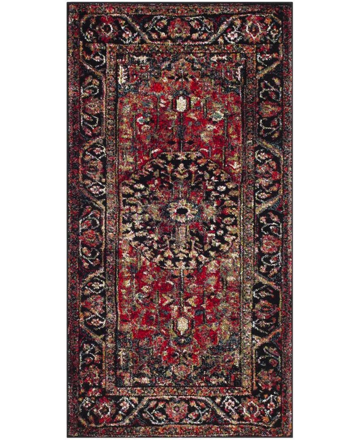 Safavieh Vintage Hamadan VTH215and Multi Area Rug - Red