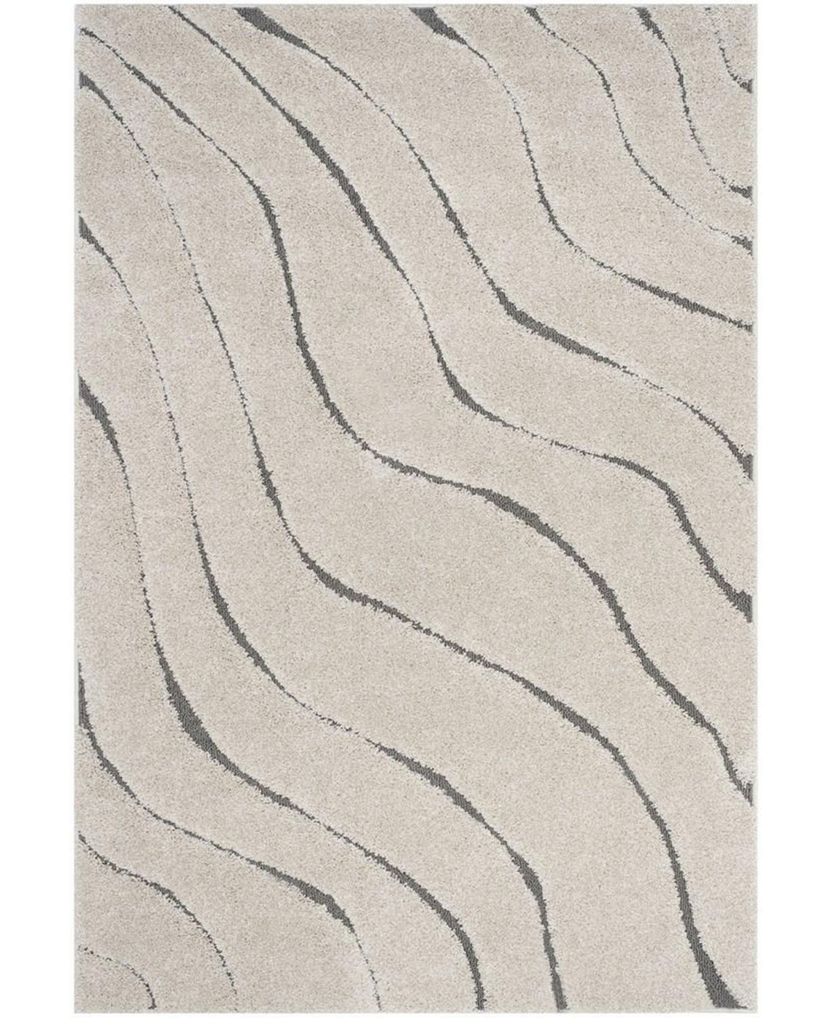 Safavieh Shag 5'3in x 7'6in Area Rug - Cream/Grey
