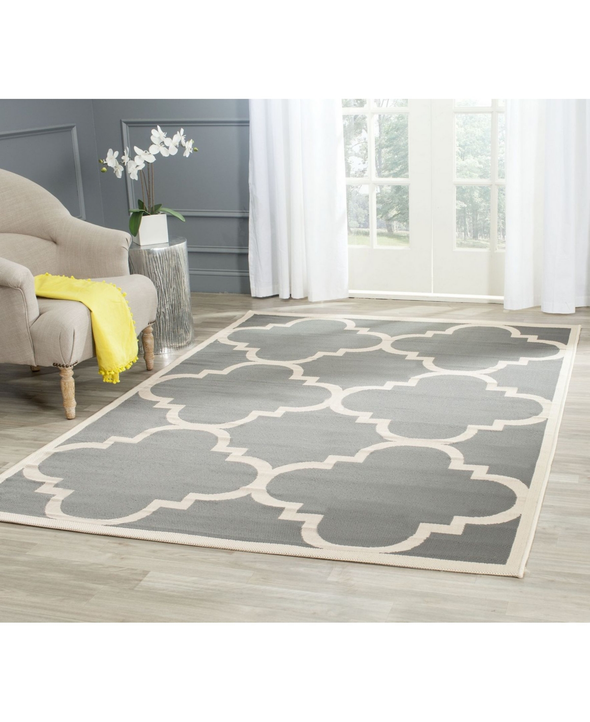 Safavieh Courtyard CY6243 Gray and Beige 5'3