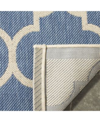 Courtyard CY6914 Blue and Beige 5'3" x 7'7" Outdoor Area Rug