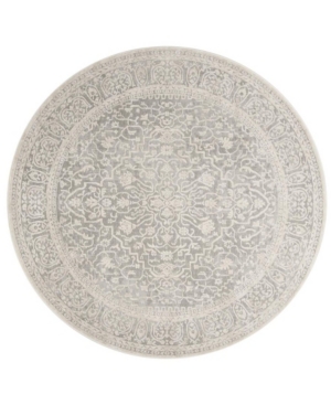 Safavieh Reflection Light Gray and Cream 5' x 5' Round Area Rug