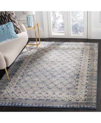 Brentwood BNT899 Light Gray and Blue 5'3" x 7'6" Area Rug