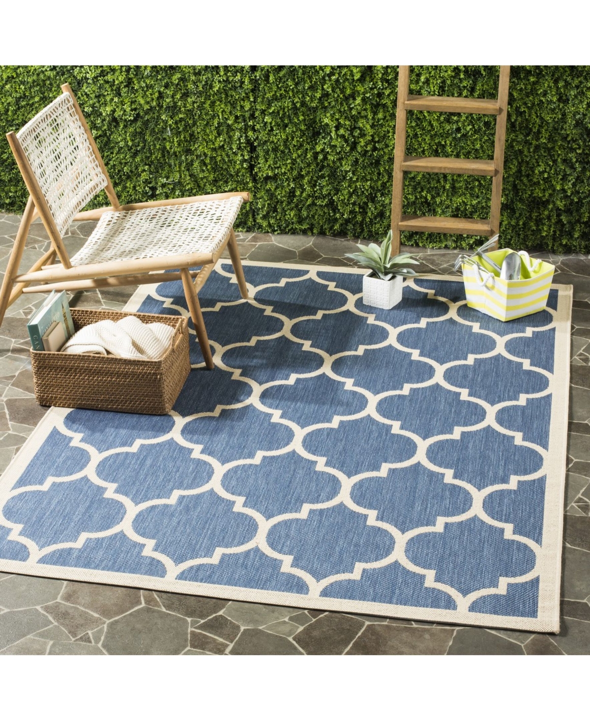 Safavieh Courtyard CY6914 and Beige 5'3" x 7'7" Outdoor Area Rug