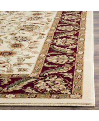 Lyndhurst LNH215 Ivory and Red 5'3" x 7'6" Area Rug