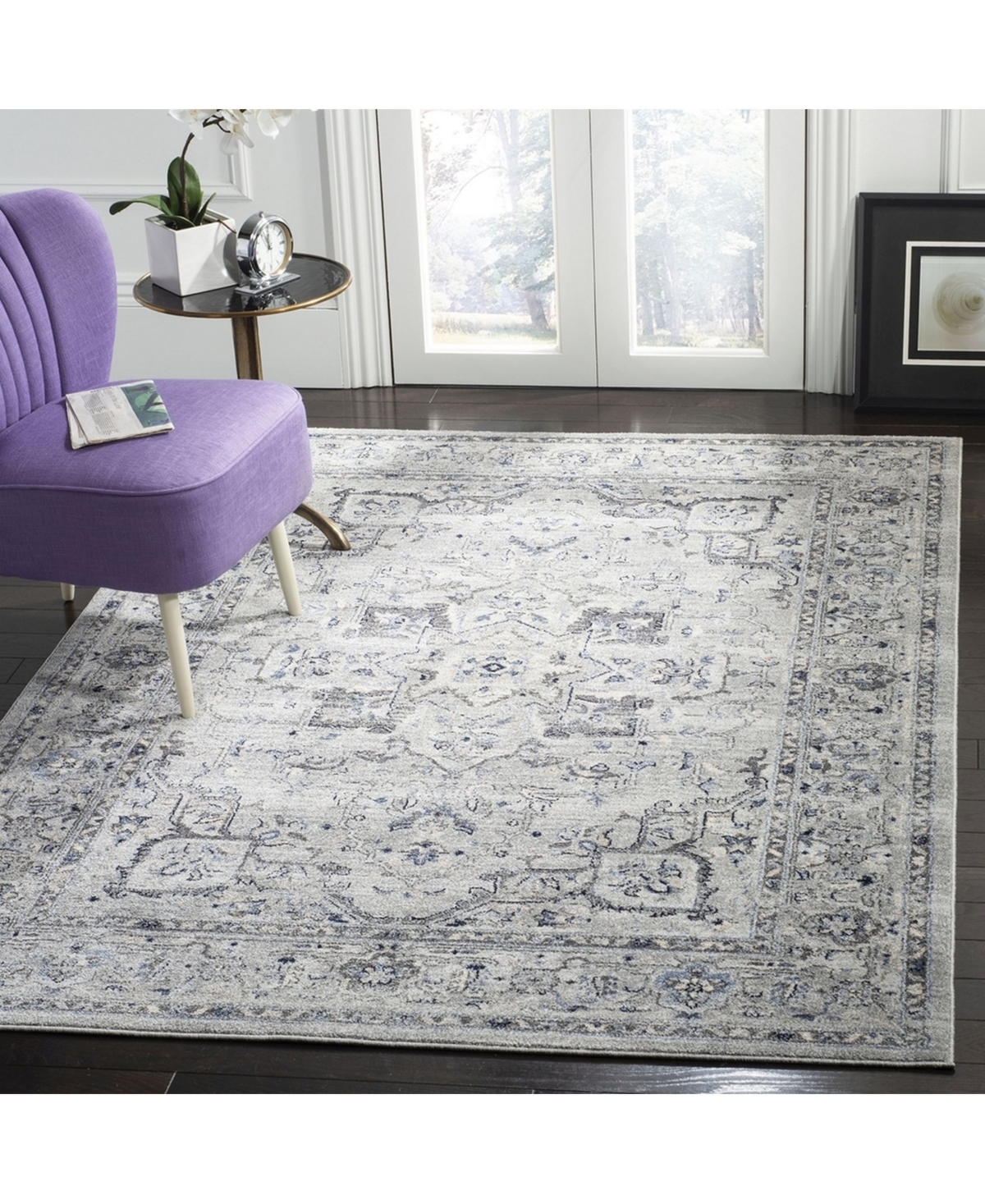 Safavieh Charleston CHL411and DarkArea Rug - Gray