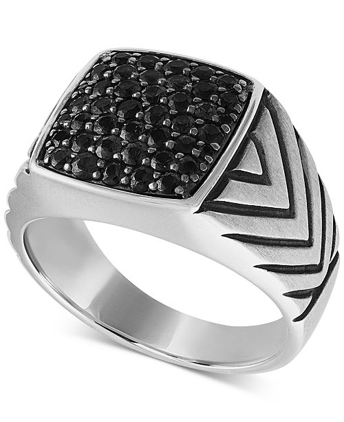 Esquire Men's Jewelry Black Diamond Cluster Ring (11/4 ct. t.w.) in