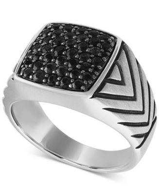 Esquire Men's Jewelry Black Diamond Cluster Ring (1-1/4 ct. t.w.) in ...