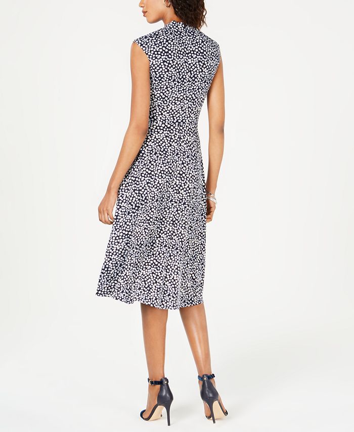 Jessica Howard Petite Ditsy Floral A-Line Midi Dress - Macy's