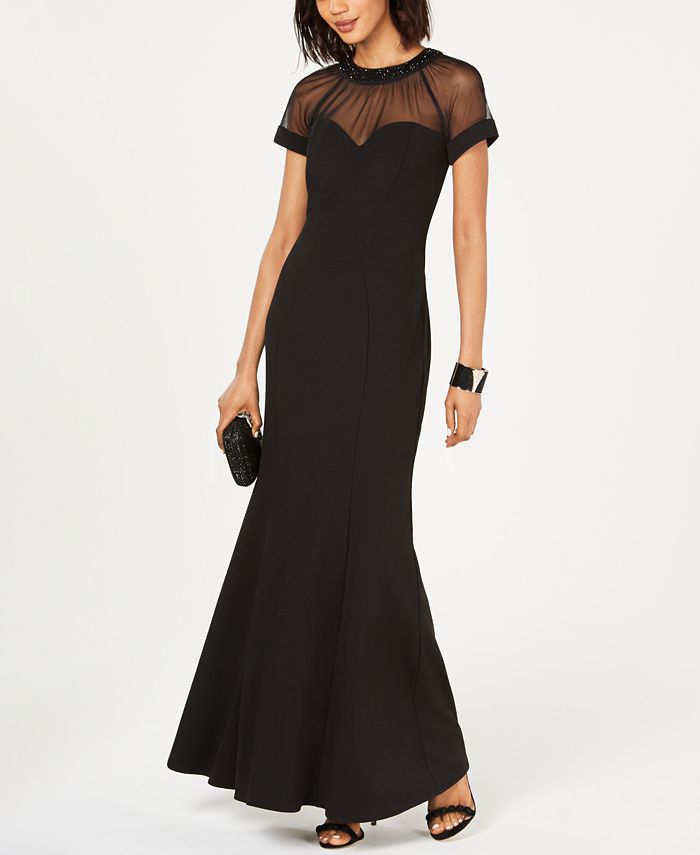 Alex evenings illusion sweetheart gown on sale