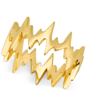 image of Sarah Chloe Heartbeat Statement Ring in Sterling Silver or 14k Gold-Plate Over Sterling Silver