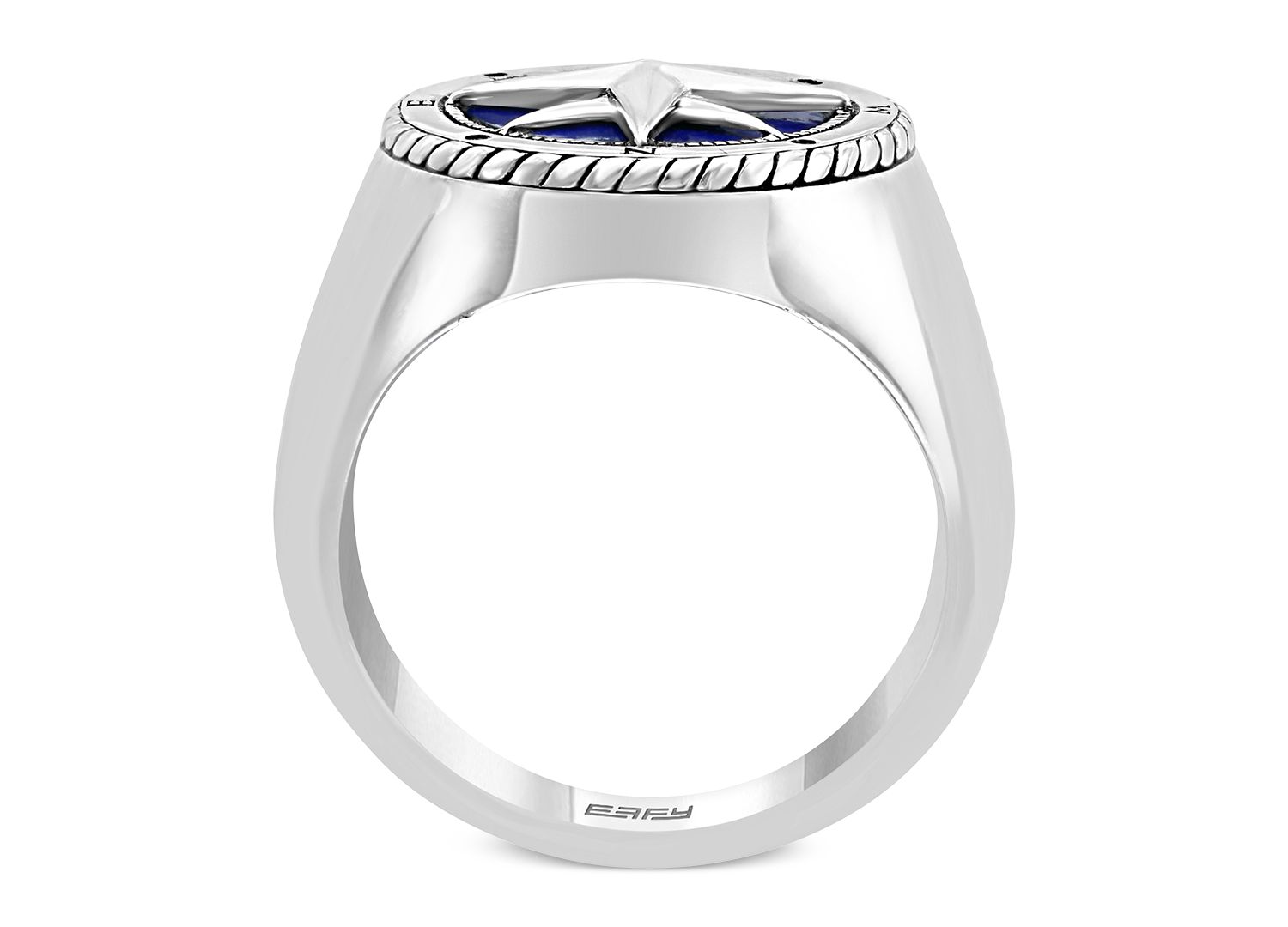 EFFY® Men's Lapis Lazuli Compass Ring in Sterling Silver