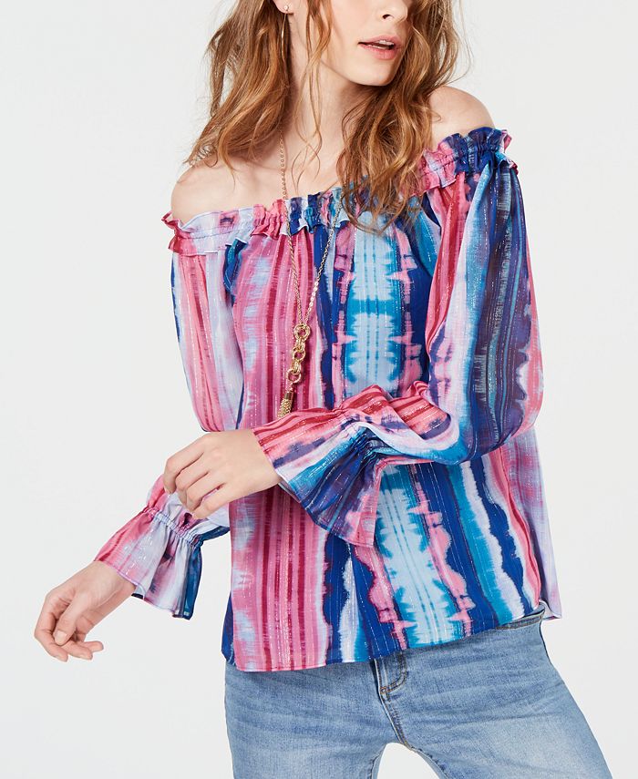 Tie-dye Off Shoulder Top