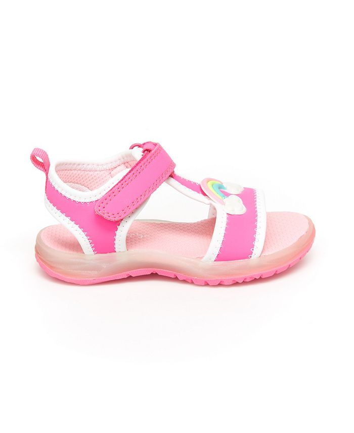 Carter's Toddler & Little Girls Feline Rainbow Light-Up Sandals - Macy's