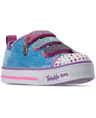 Skechers Little Girls Twinkle Toes Twinkle Lite Mermaid Magic Casual Sneakers from Finish Line Macy s