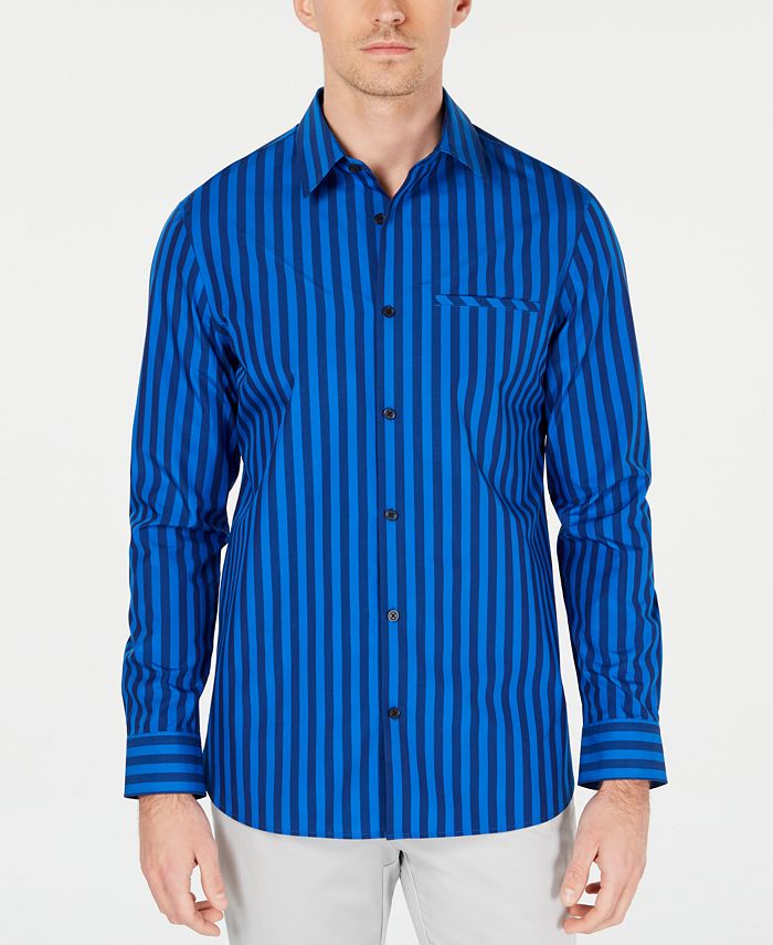 Calvin Klein Men's Stripe Shirt & Reviews - Casual Button-Down Shirts ...