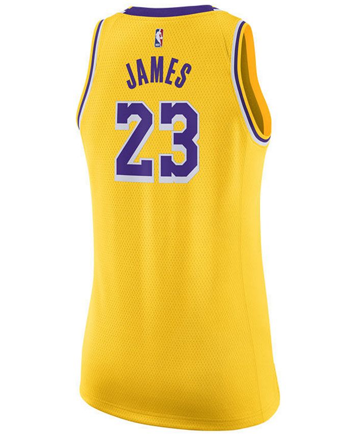 Nike Women's LeBron James Los Angeles Lakers Icon Swingman Jersey - Macy's