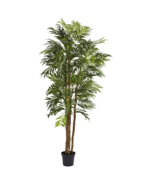 Nearly Natural 6' Bella Palm Faux Silk Tree In Green