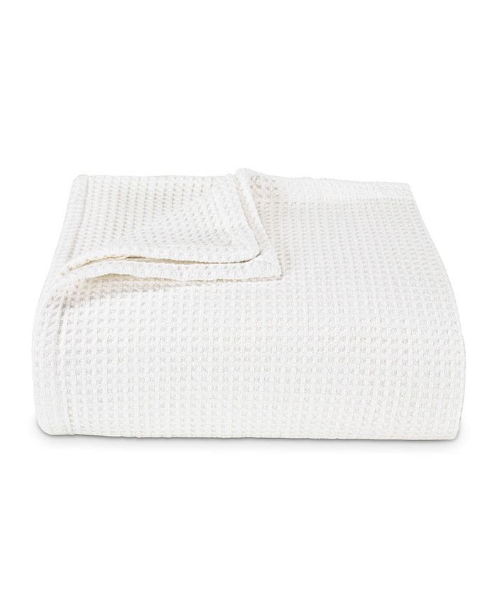 100% Cotton Hotel Quality Waffle Throw Blanket Double 175cm 225cm in White 