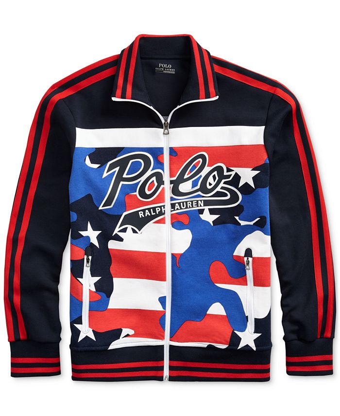 Polo Ralph Lauren Men's Logo Double-Knit Track Americana Jacket ...