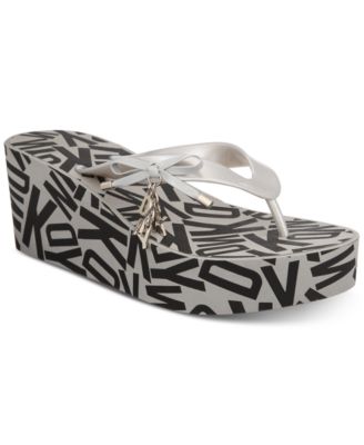 DKNY - Nola Thong Wedge Sandals