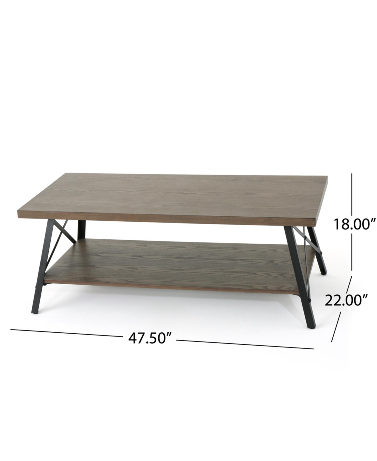 NOBLE HOUSE CAMARAN INDUSTRIAL FAUX WOOD COFFEE TABLE