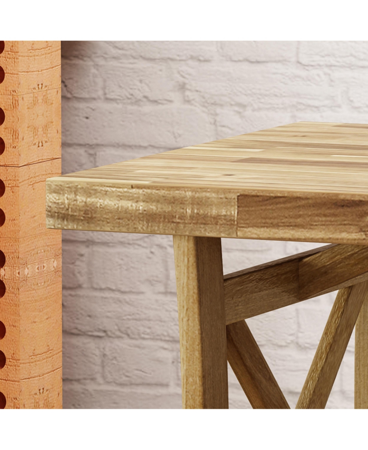 Shop Noble House Tuomo Traditional Acacia Wood Desk In No Color