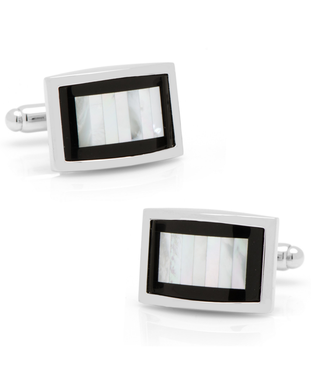 Onyx and Mother of Pearl Key Cufflinks - Black