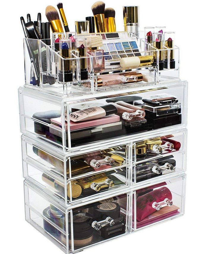 Sorbus Cosmetics Makeup and Jewelry Storage Case Large Display Sets