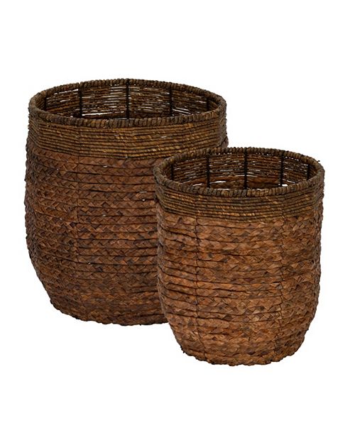 Household Essentials Rimmed BlendedWeave Wicker Baskets, Set of 2 & Reviews Cleaning