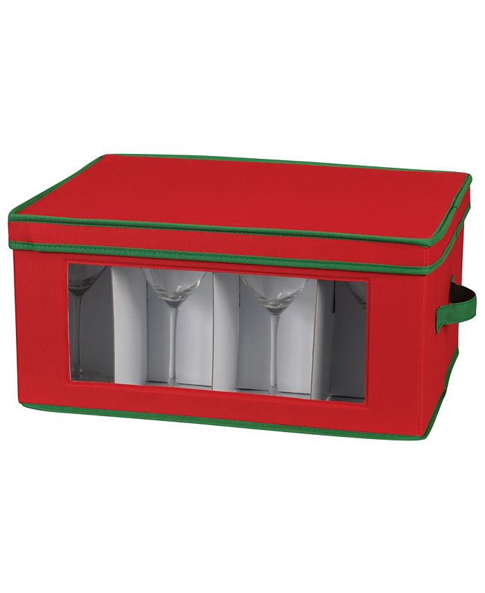 Household Essentials Holiday Stemware Goblet Storage Box Macy's