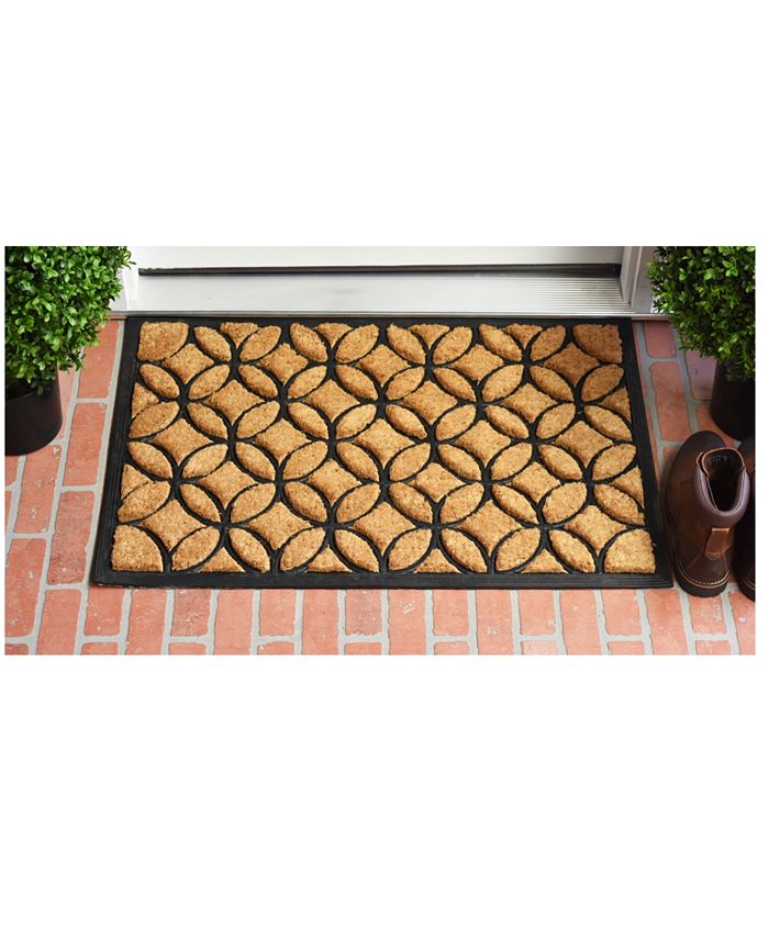 Home & More - Circles 18" x 30" Coir/Rubber Doormat