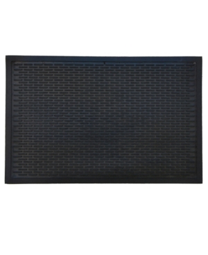 Home & More Ridge Scraper Rubber Doormat, 22" X 34" In Black