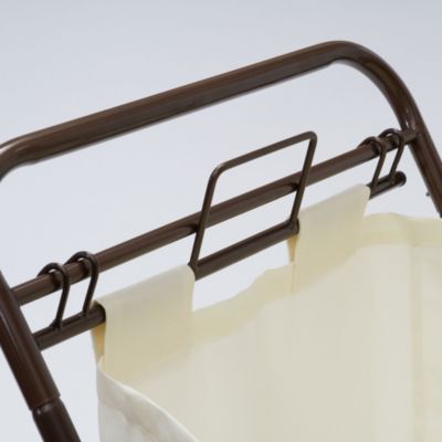 Antique Bronze Rolling Laundry Hamper