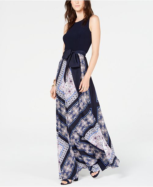 INC International Concepts I.N.C. Petite Belted Maxi Dress, Created for