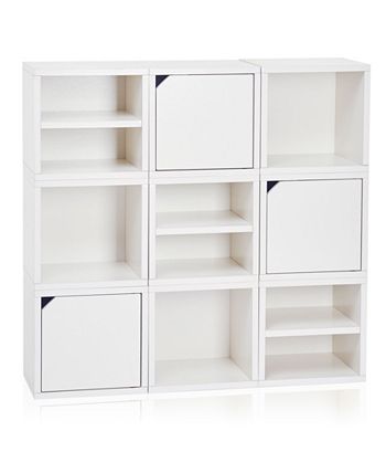 Way Basics Eco Stackable Connect Open Storage Cube and Cubby Organizer ...