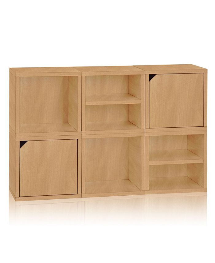 Way Basics Eco Stackable Connect Open Storage Cube and Cubby Organizer ...